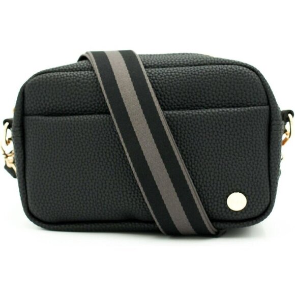Women Black Modern+Chic Crossbody Willow Convertible Vegan Leather Shoulder Bag - Picture 1 of 6